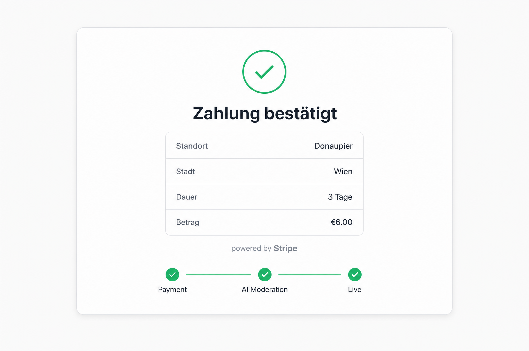 how-it-works step 3 — pay via Stripe